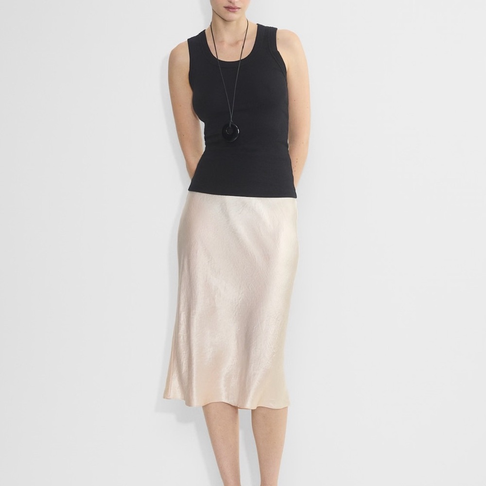 Satin Midi Skirt